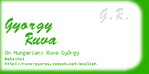 gyorgy ruva business card